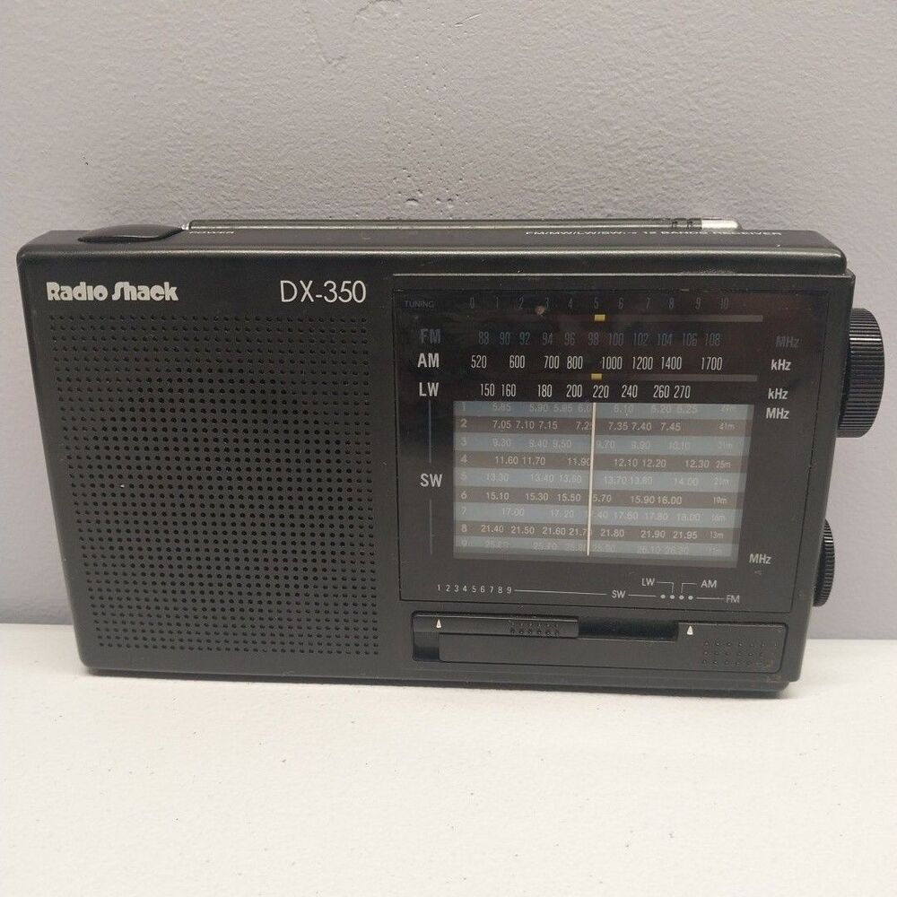 Radio Shack DX-350 12 Band World Receiver Shortwave Radio Tested Works Read